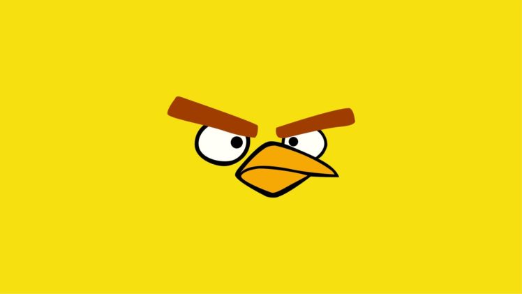 video, Games, Minimalistic, Yellow, Angry, Birds, Yellow, Background HD Wallpaper Desktop Background