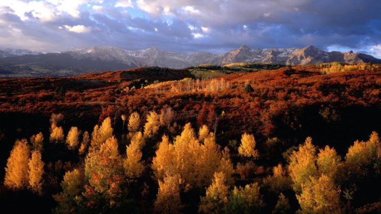 mountains, Trees, Autumn, Canada HD Wallpaper Desktop Background