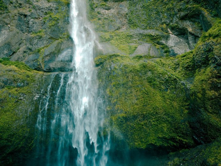 green, Water, Nature, Rocks, Waterfalls HD Wallpaper Desktop Background