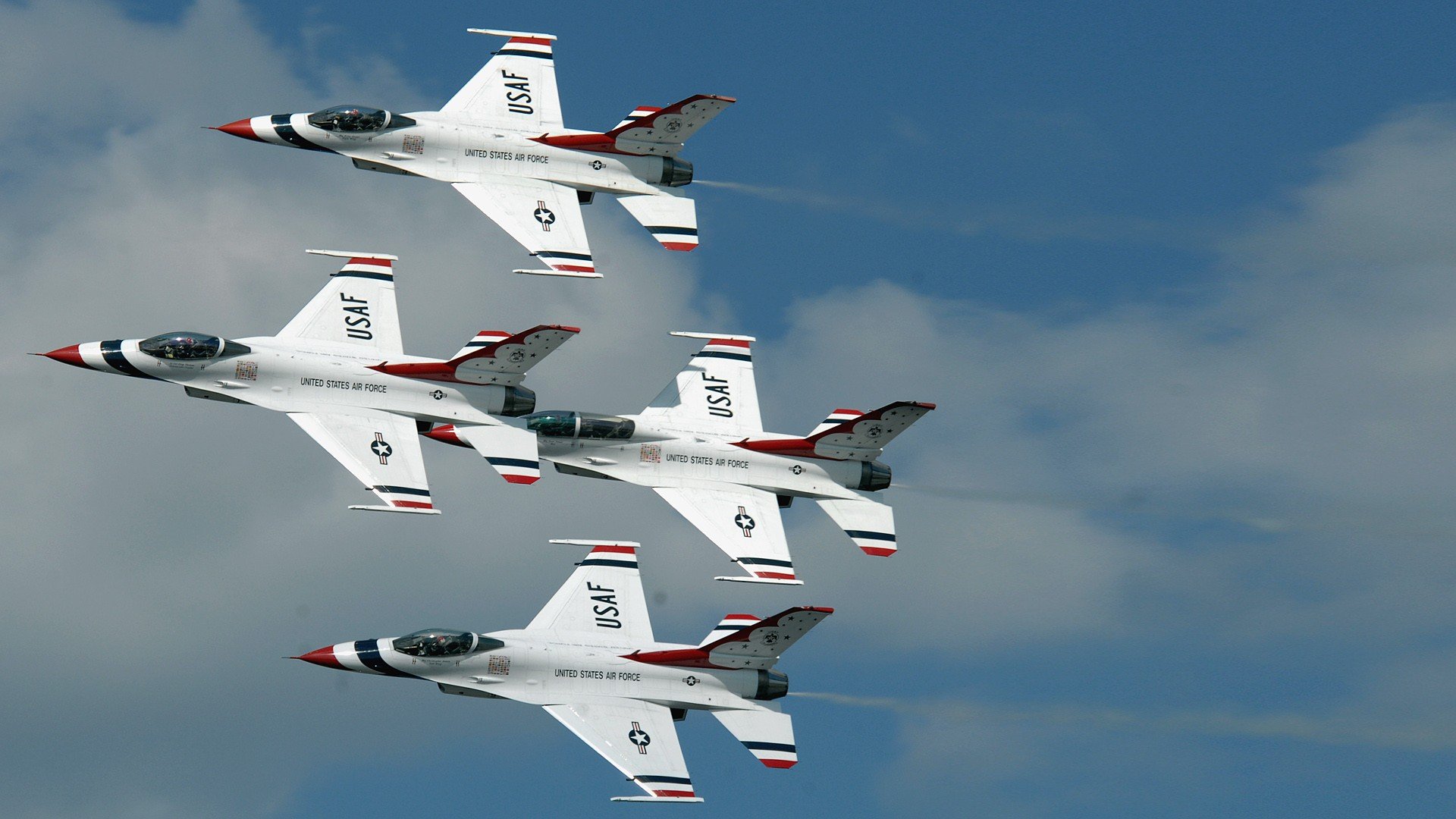 airplanes, F 16, Fighting, Falcon, Jet, Aircraft, Widescreen, Usaf, Thunderbirds, Thunderbirds Wallpaper