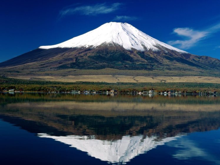 mountains, Landscapes, Mount, Fuji, Lakes, Reflections HD Wallpaper Desktop Background
