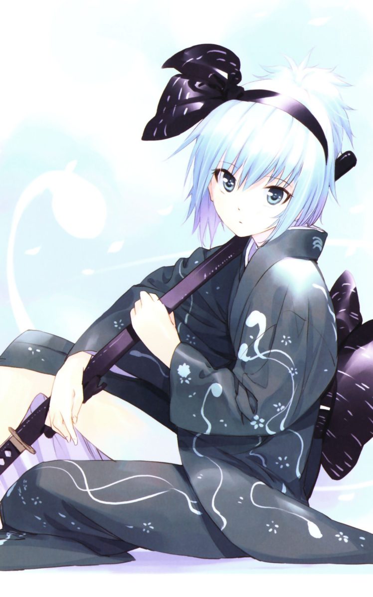 video, Games, Touhou, Konpaku, Youmu, White, Hair, Anime, Girls, Swords HD Wallpaper Desktop Background