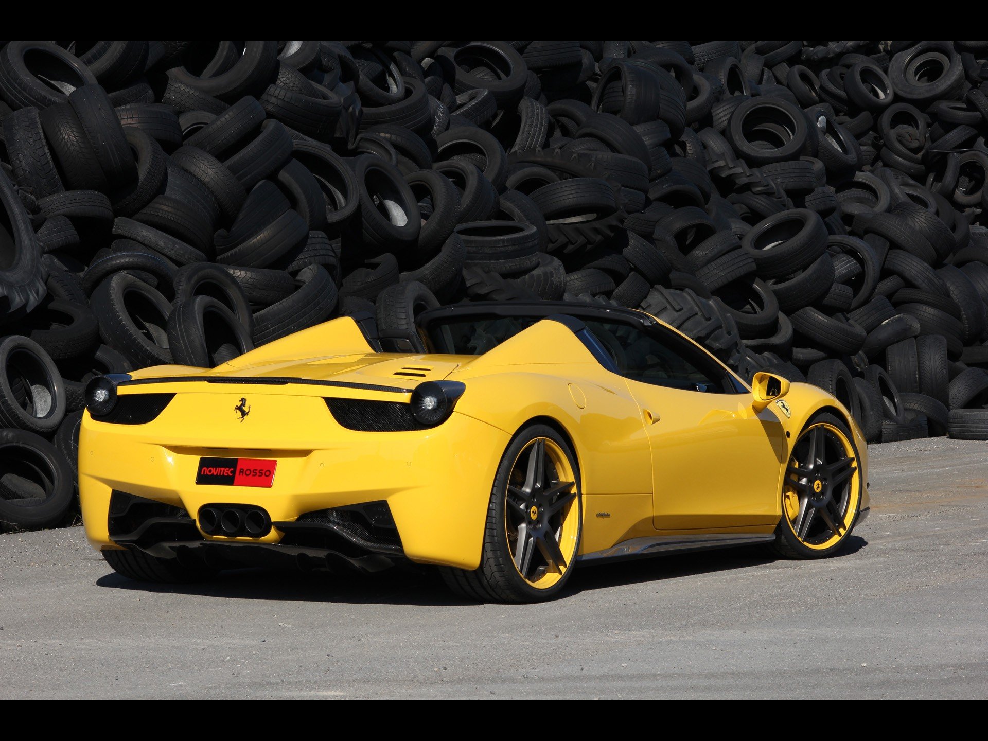 ferrari, Italian, Supercars, Static, Novitec, Rosso, Yellow, Cars, Ferrari, 458 Wallpaper