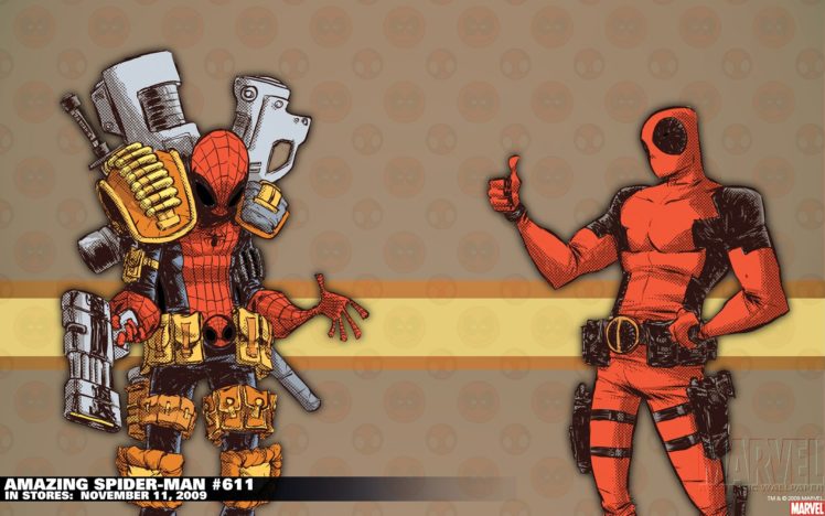 spider man, Deadpool, Wade, Wilson, Marvel, Comics HD Wallpaper Desktop Background