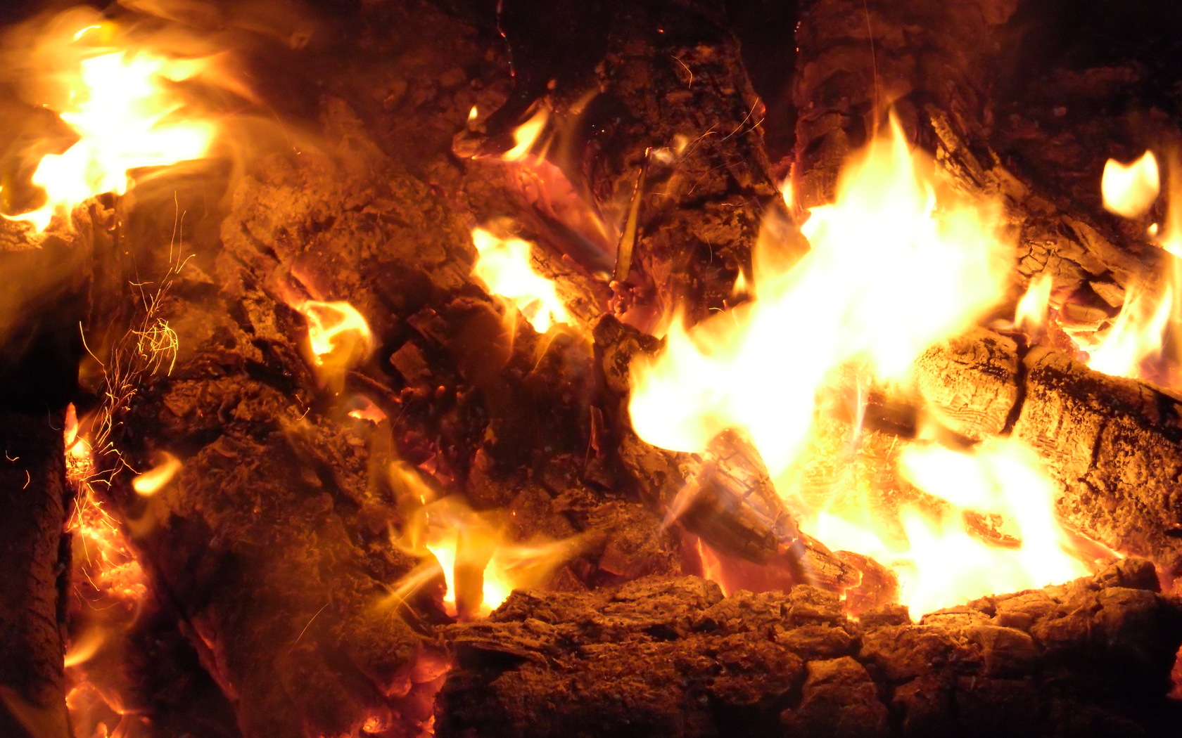 photography, Fire, Flames, Coals, Bright, Sparks, Wood Wallpaper