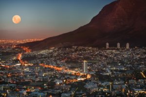 south, Africa, Cape, Town, Full, Moon