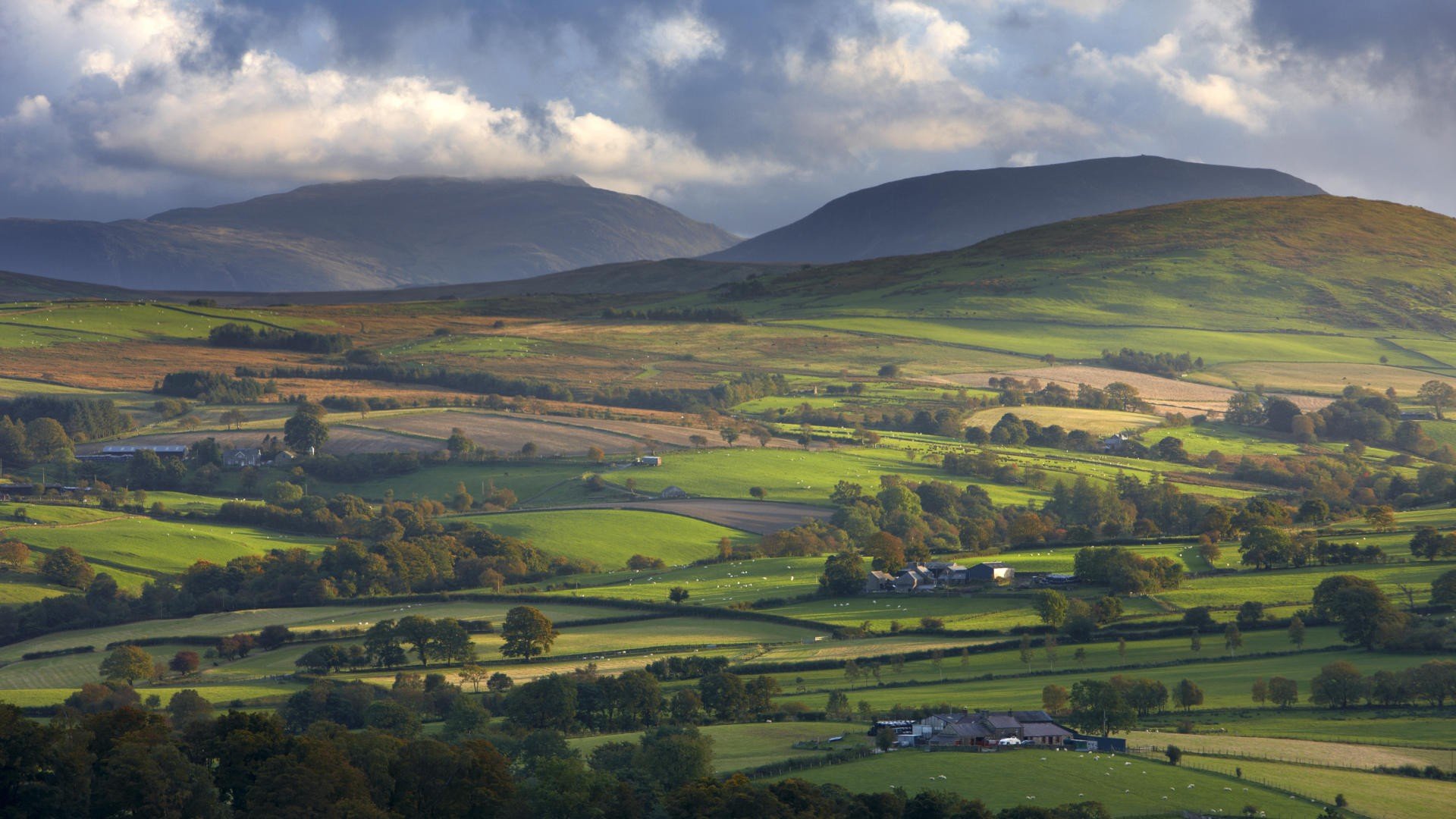 landscapes, North, Wales, United, Kingdom, National, Park, Farmland Wallpaper
