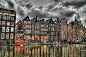 clouds, Buildings, Europe, Dam, Holland, Amsterdam, Hdr, Photography, Rivers, Reflections