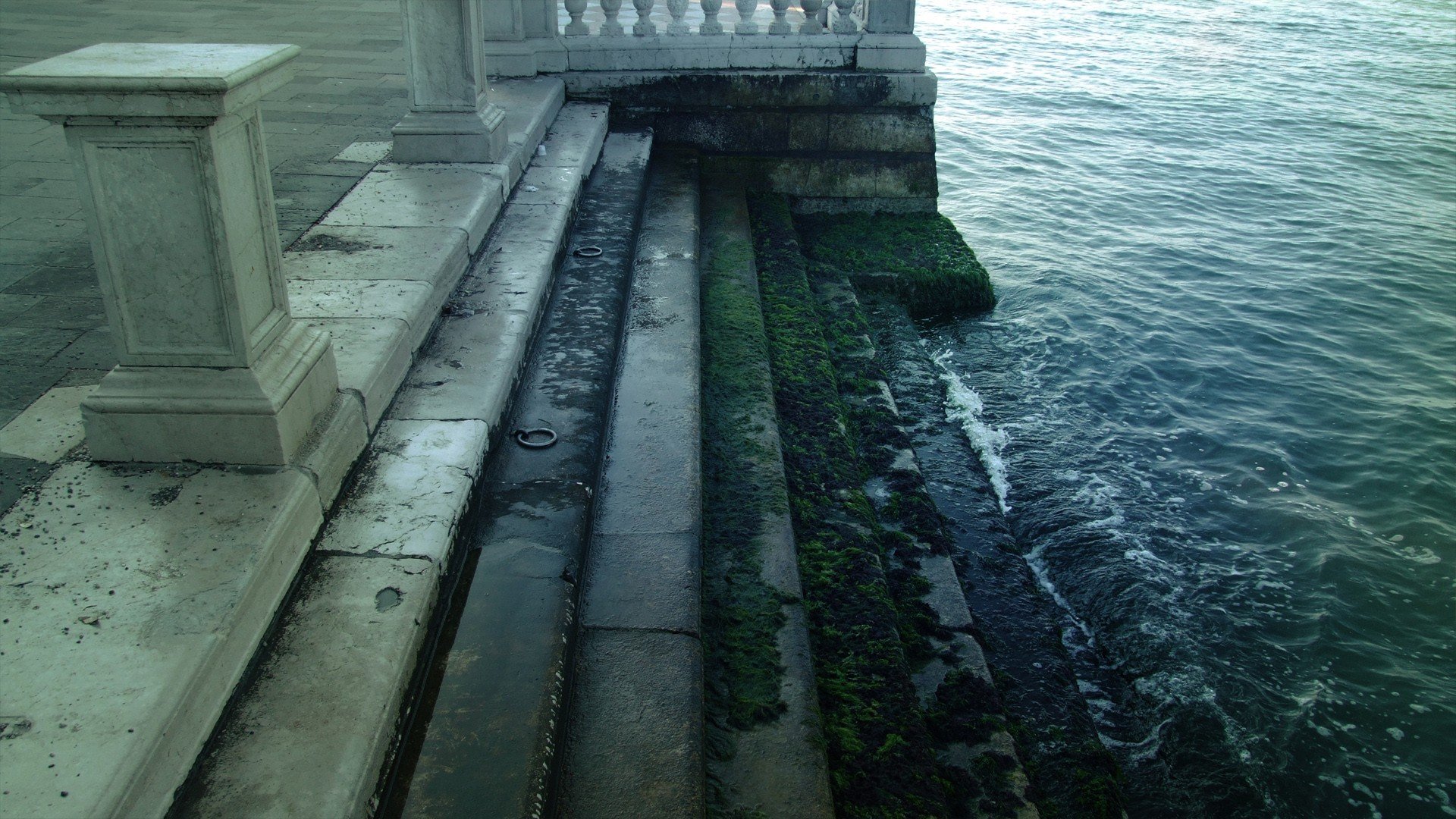 green, Water, Blue, Architecture, Atlantis, Stairways, Venice, Italy, Algae, Aqua, Sea Wallpaper