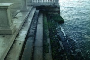 green, Water, Blue, Architecture, Atlantis, Stairways, Venice, Italy, Algae, Aqua, Sea