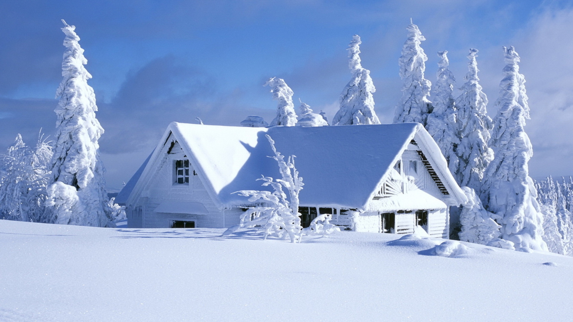 landscapes, Nature, Wintermsnow, Seasons, Architecture, Houses, White Wallpaper