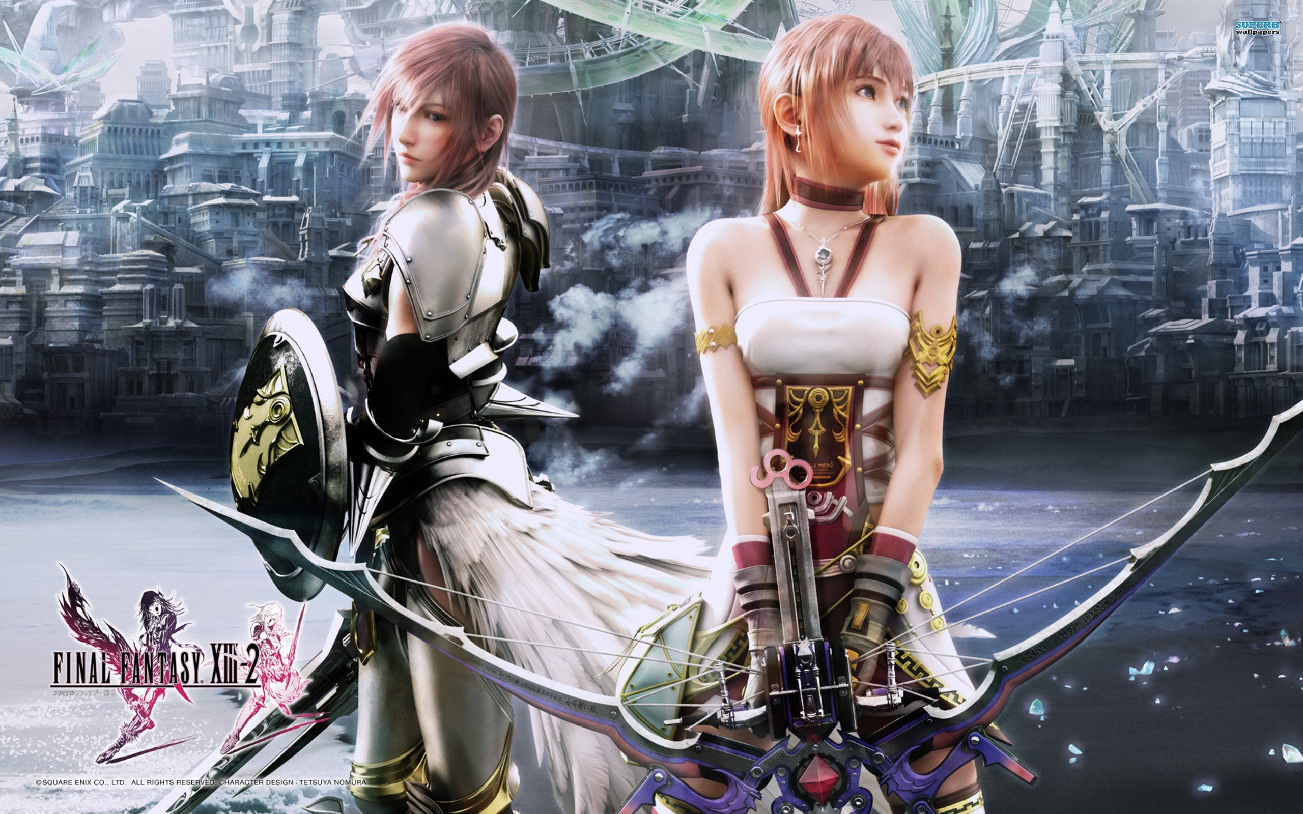 final, Fantasy, Video, Games, Claire, Farron, Final, Fantasy, Xiii 2, Serah Wallpaper