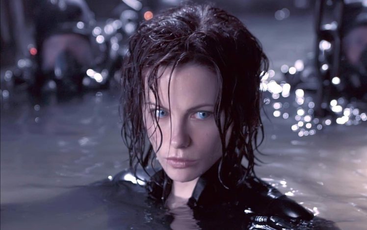 leather, Brunettes, Women, Movies, Wet, Kate, Beckinsale, Underworld, Vampires HD Wallpaper Desktop Background