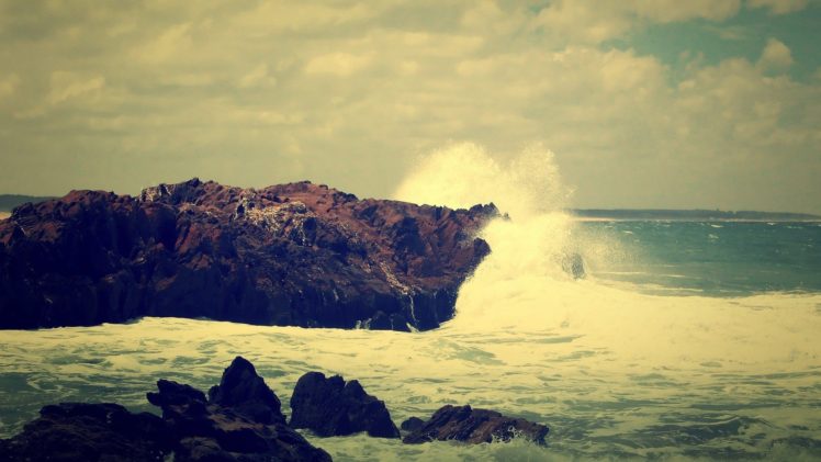 ocean, Landscapes, Nature, Rocks, Land, Sea HD Wallpaper Desktop Background