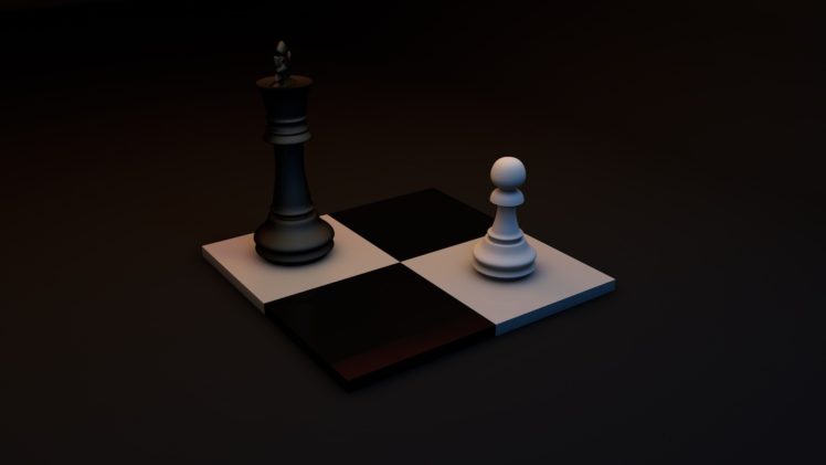 black, White, Chess, King, Project, Chess, Pieces, Chess, Floor, Chess, Board, Mini HD Wallpaper Desktop Background