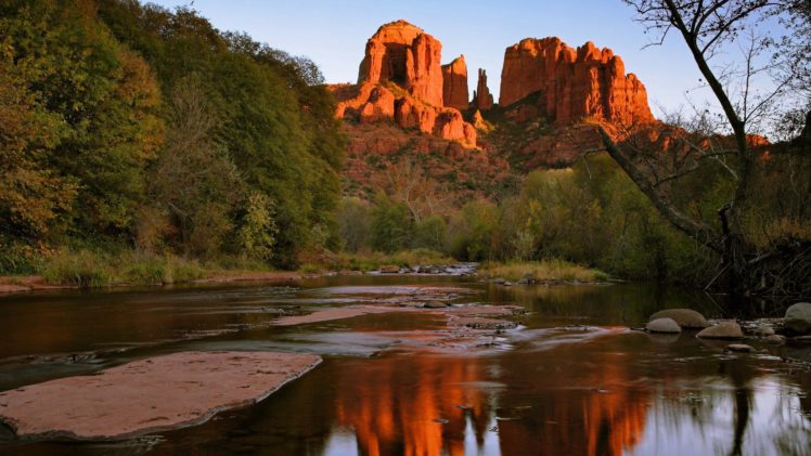 rocks, Arizona, Cathedrals, Oak HD Wallpaper Desktop Background