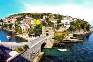 landscapes, Bridges, Islands, Turkey, Boztepe, Amasra, Bartaia