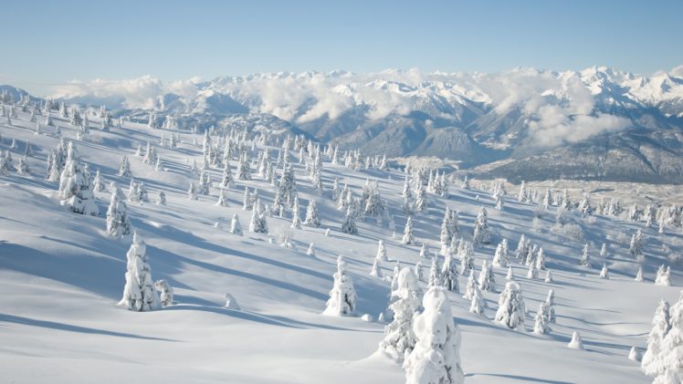 mountains, Landscapes, Winter, Snow, Trees, White, Snow, Landscapes HD Wallpaper Desktop Background