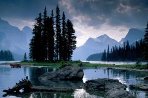 landscapes, Alberta, Spirit, National, Park, Jasper, National, Park, Maligne, Lake