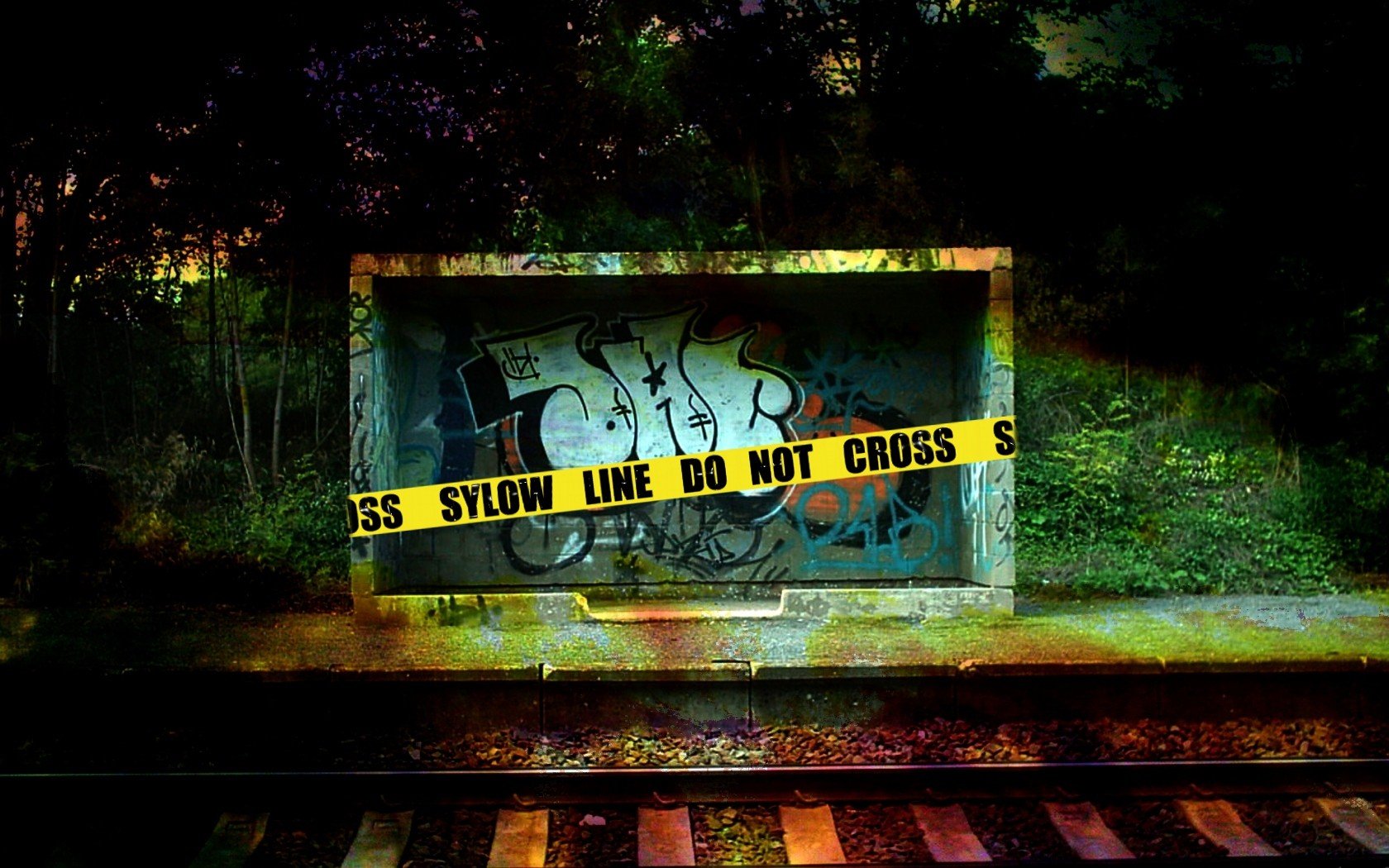 graffiti, Urban, Bus, Stop, Digital, Art Wallpaper