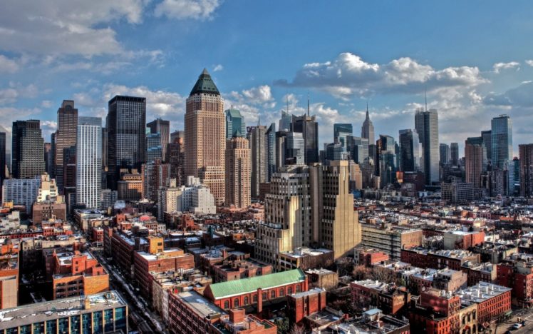 landscapes, Cityscapes, New, York, City, Towns, Manhattan, Skyscrapers, City, Skyline HD Wallpaper Desktop Background