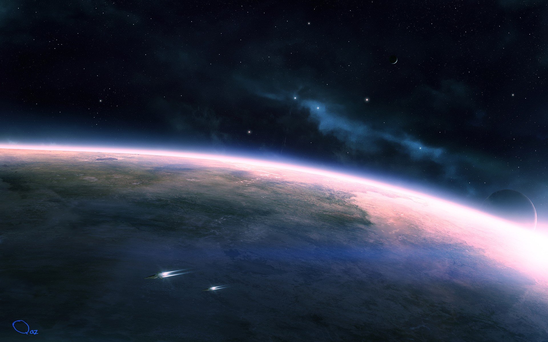 outer, Space, Stars, Planets Wallpaper