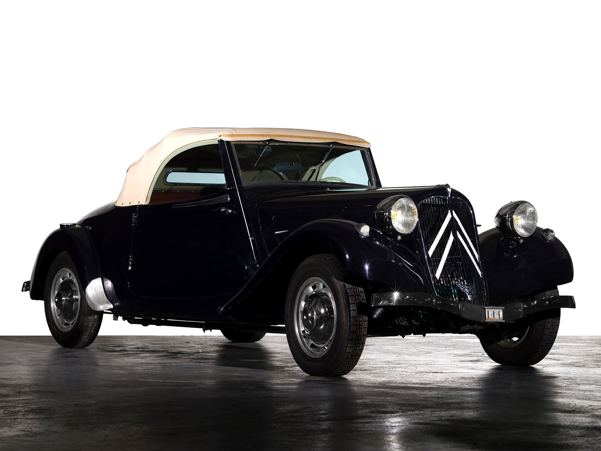 1934 57, Citroen, Traction, Avant, Cabrio, Retro Wallpaper