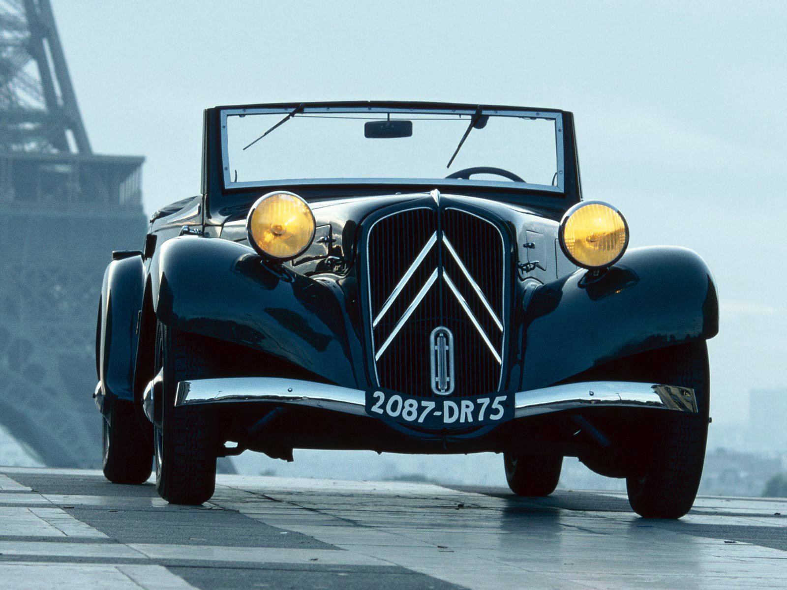 1934 57, Citroen, Traction, Avant, Cabrio, Retro Wallpaper