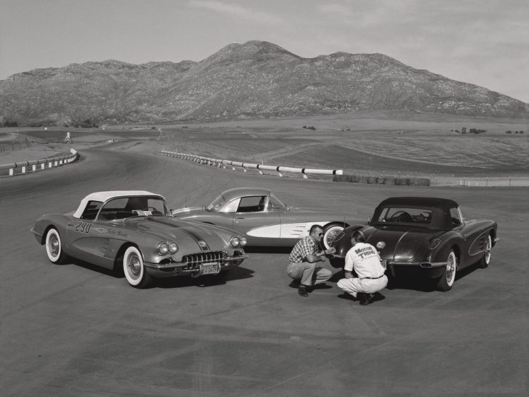 1958, Chevrolet, Corvette, C 1,  j800 867 , Muscle, Supercar, Retro, Race, Racing HD Wallpaper Desktop Background
