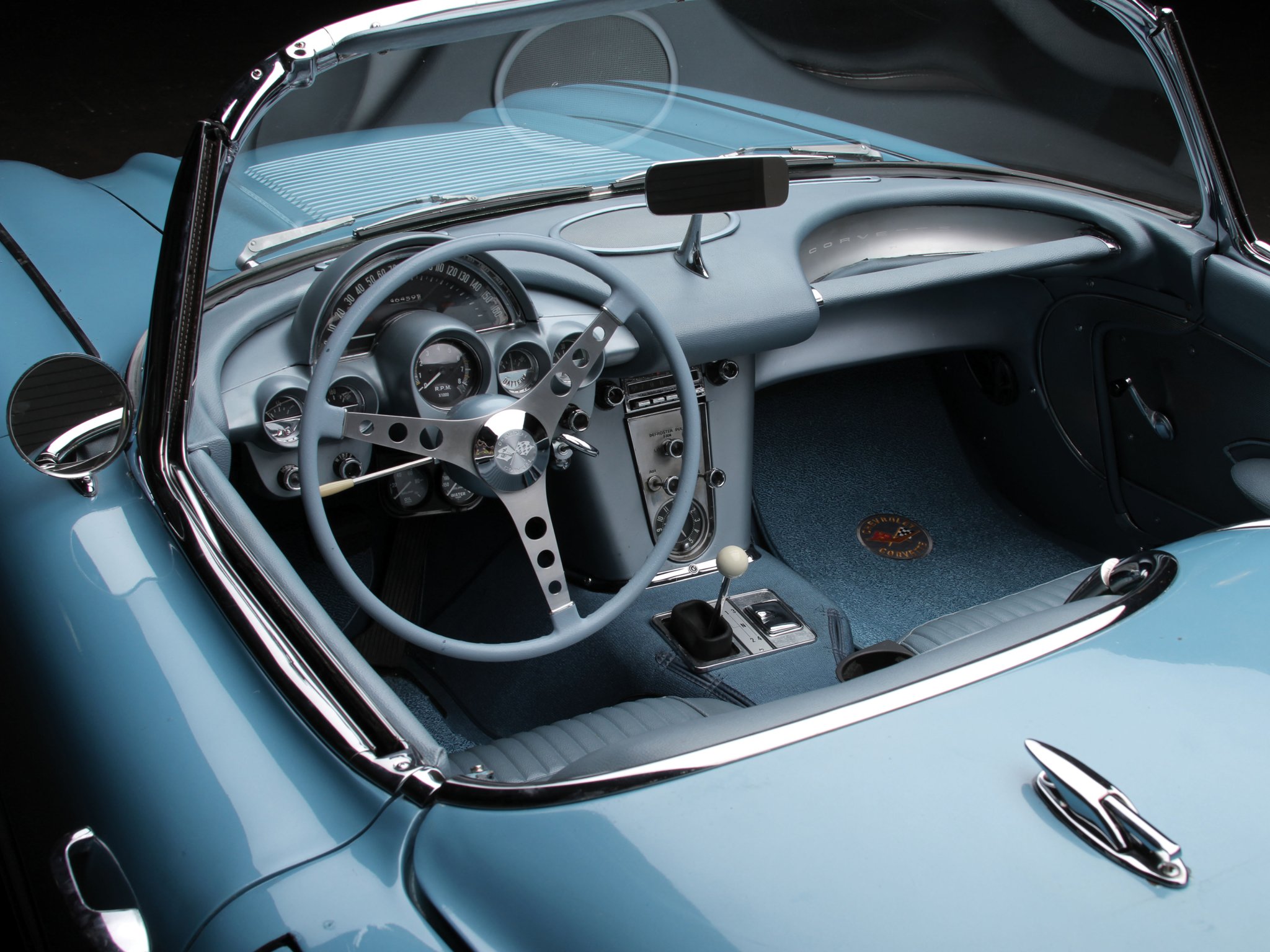 1958, Chevrolet, Corvette, C 1,  j800 867 , Muscle, Supercar, Retro, Interior Wallpaper