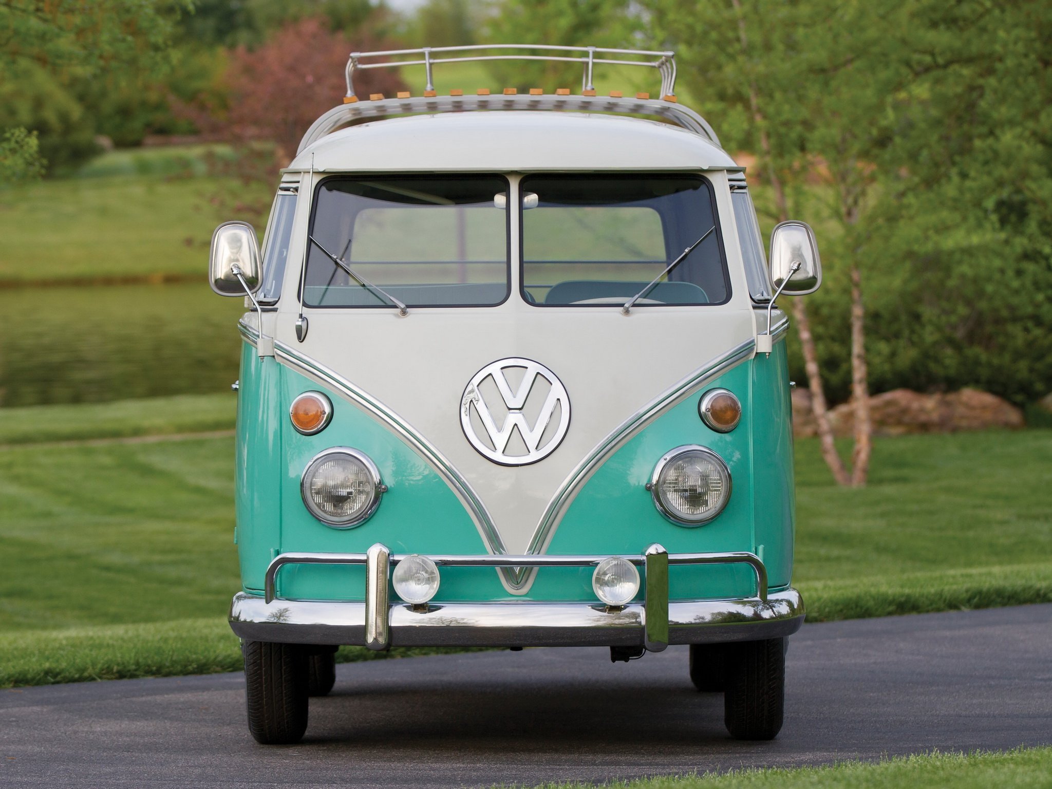 1963 67, Volkswagen, T 1, Deluxe, Bus, Van, Classic Wallpaper