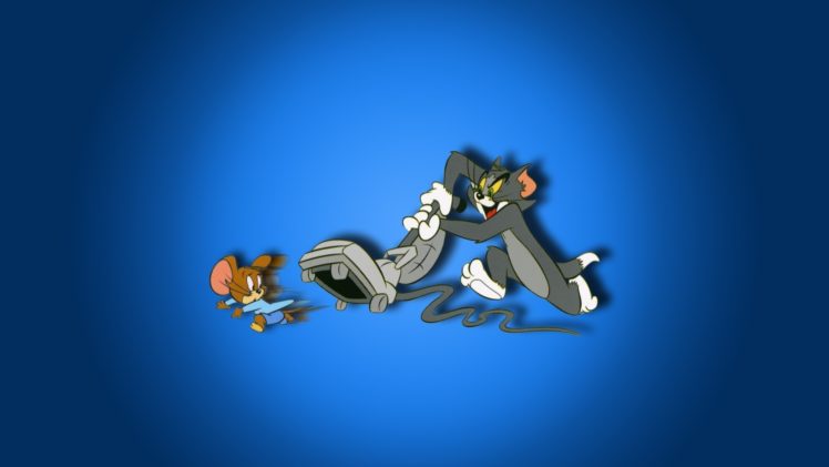 tom, Jerry, Cartoons, Cats, Mice, Mouse, Blue, Humor, Funny, Action HD Wallpaper Desktop Background