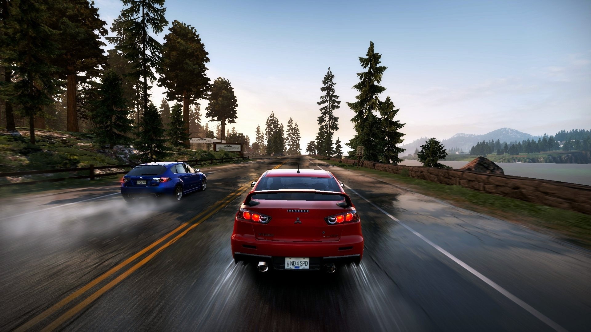 video, Games, Blue, Red, Rain, Cars, Need, For, Speed, Need, For, Speed, Hot, Pursuit, Mitsubishi, Lancer, Evolution, X, Games, Jdm, Japanese, Domestic, Market, Seacrest, County, Subaru, Impreza, Wrx, Sti, Pc, G Wallpaper