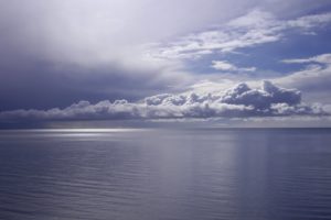 water, Ocean, Clouds, Sea