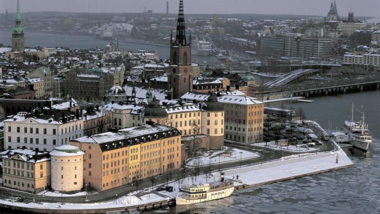 winter, Sweden, Stockholm, Gamla, Stan HD Wallpaper Desktop Background