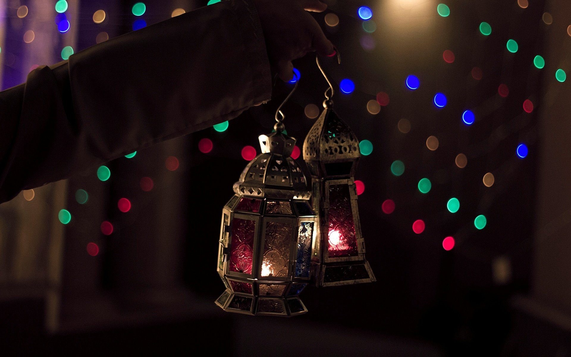 light, Lantern, Bokeh, Christmas Wallpaper