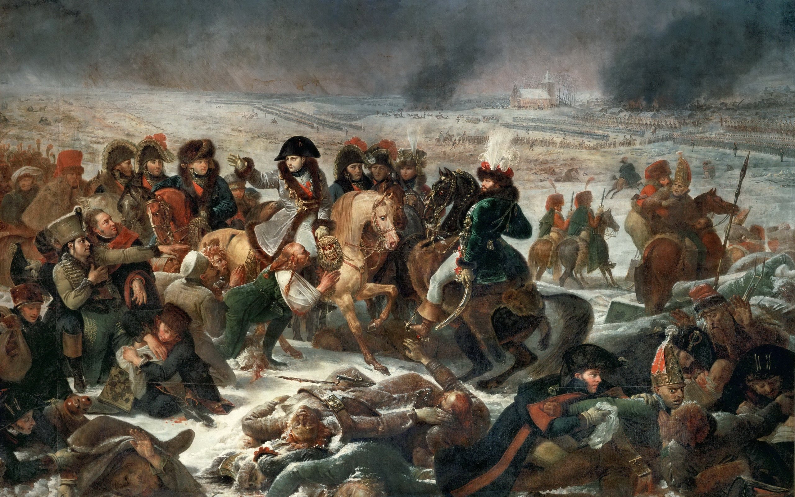 gros, Antoine jean, Napoleon, At, The, Battle, Of, Eylau, 9, February, 1807, Painting, Battle Wallpaper