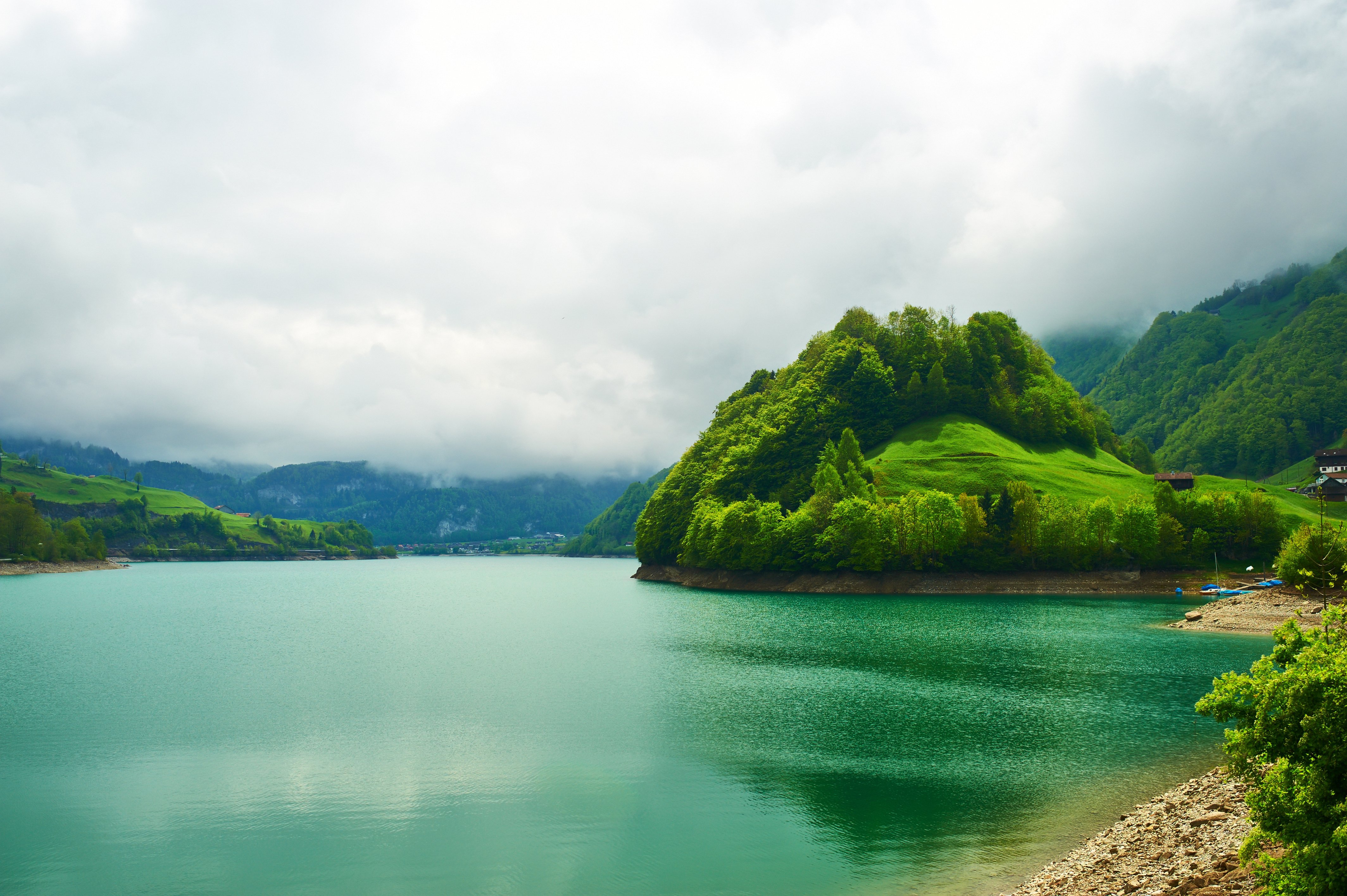 switzerland, Emerald, Mountain, Lake, Landscape, Beautiful, Nature Wallpaper