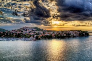 croatia, Houses, Sea, Sky, Coast, Dubrovnik, Clouds, Hdr, Cities