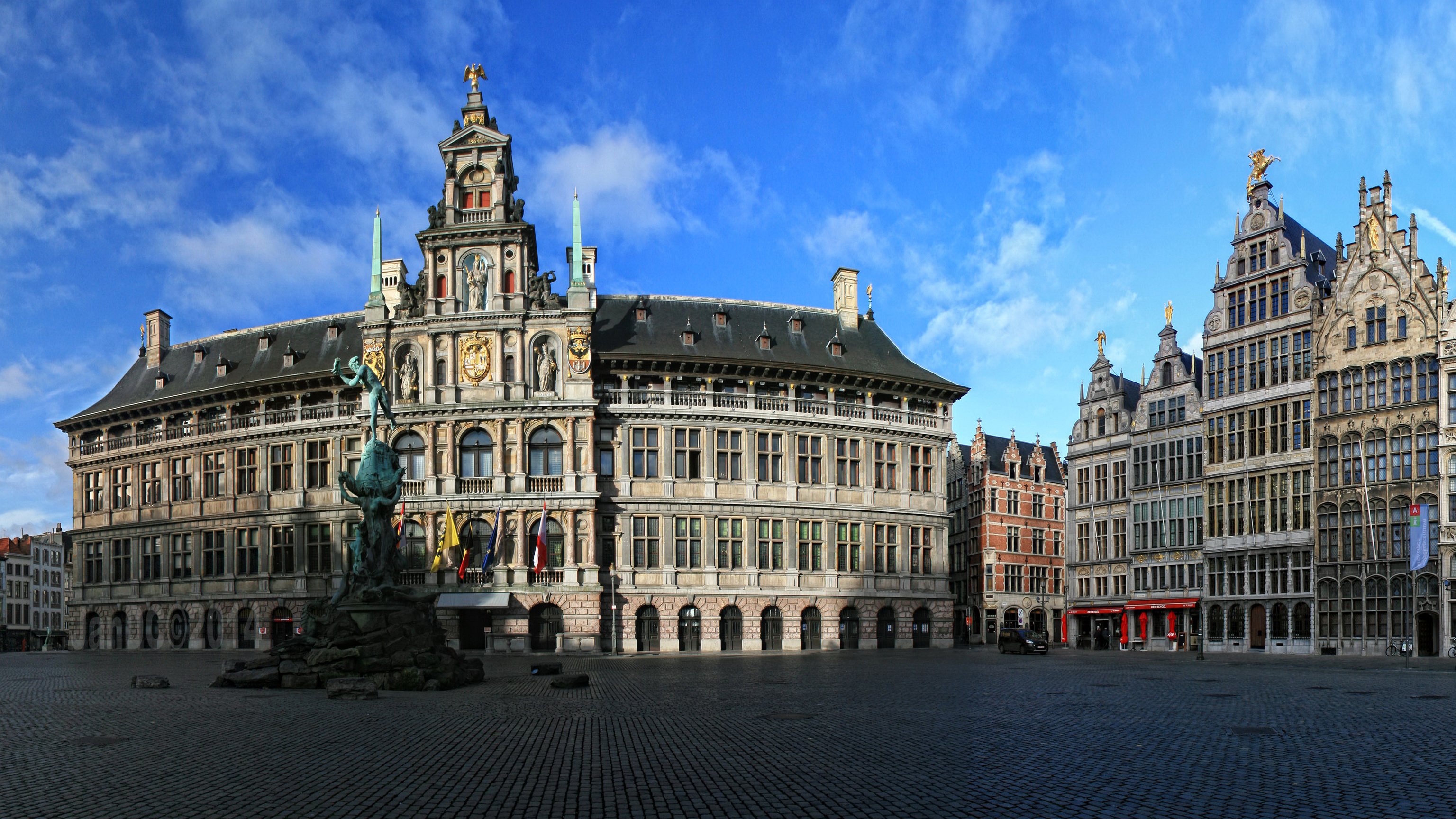 elgium, Houses, Monuments, Antwerpen, Street, Cities Wallpaper