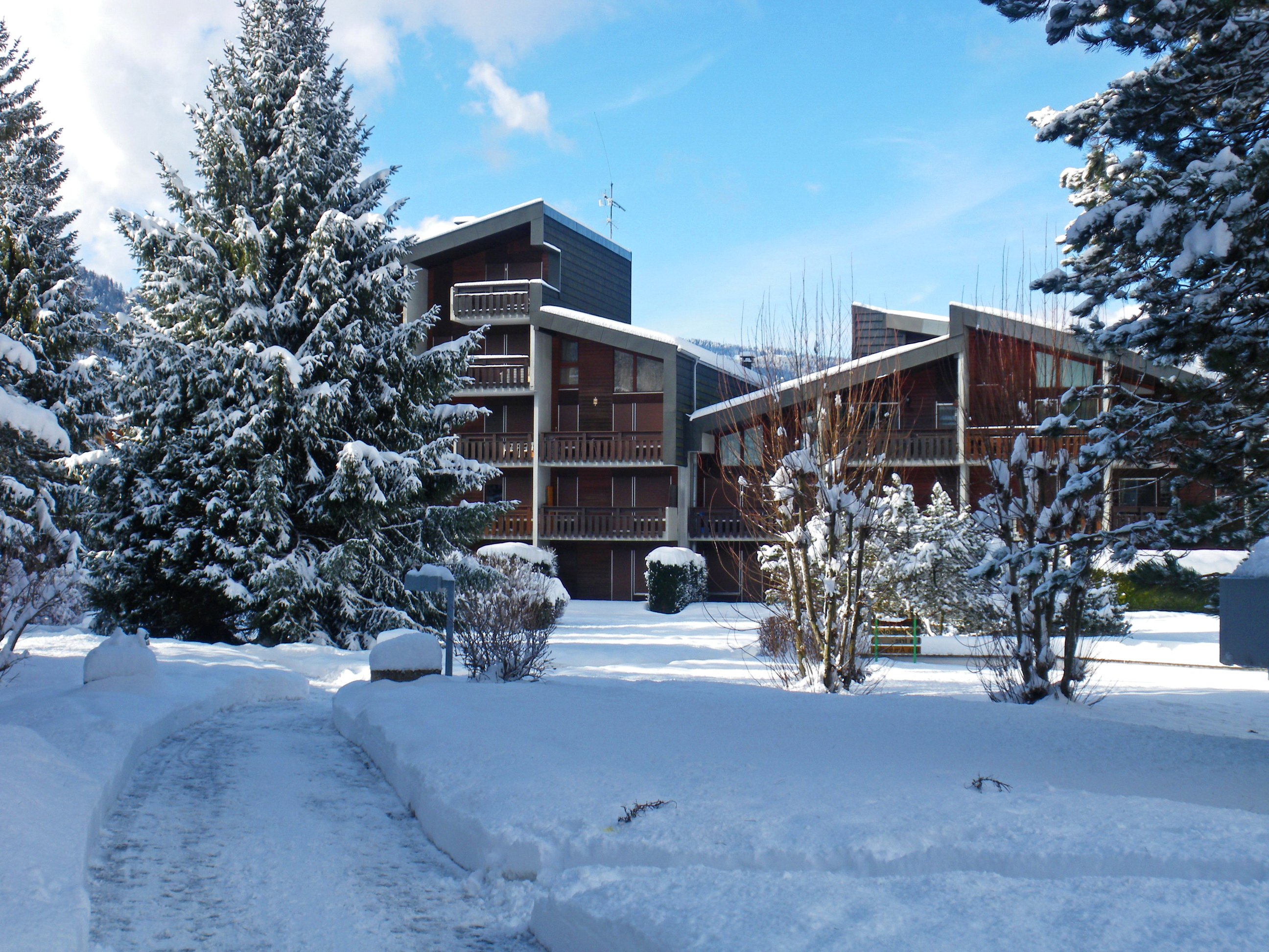 france, Resorts, Seasons, Winter, Houses, Morillon, Snow, Fir, Nature Wallpaper