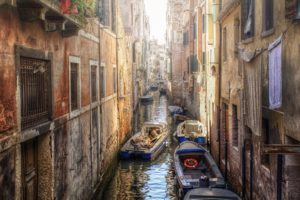 house, Canal, Venice, Boat
