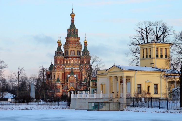 russia, St, , Petersburg, Temples, Winter, Snow HD Wallpaper Desktop Background