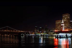 usa, Rivers, Bridge, California, San, Francisco, Night, Cities