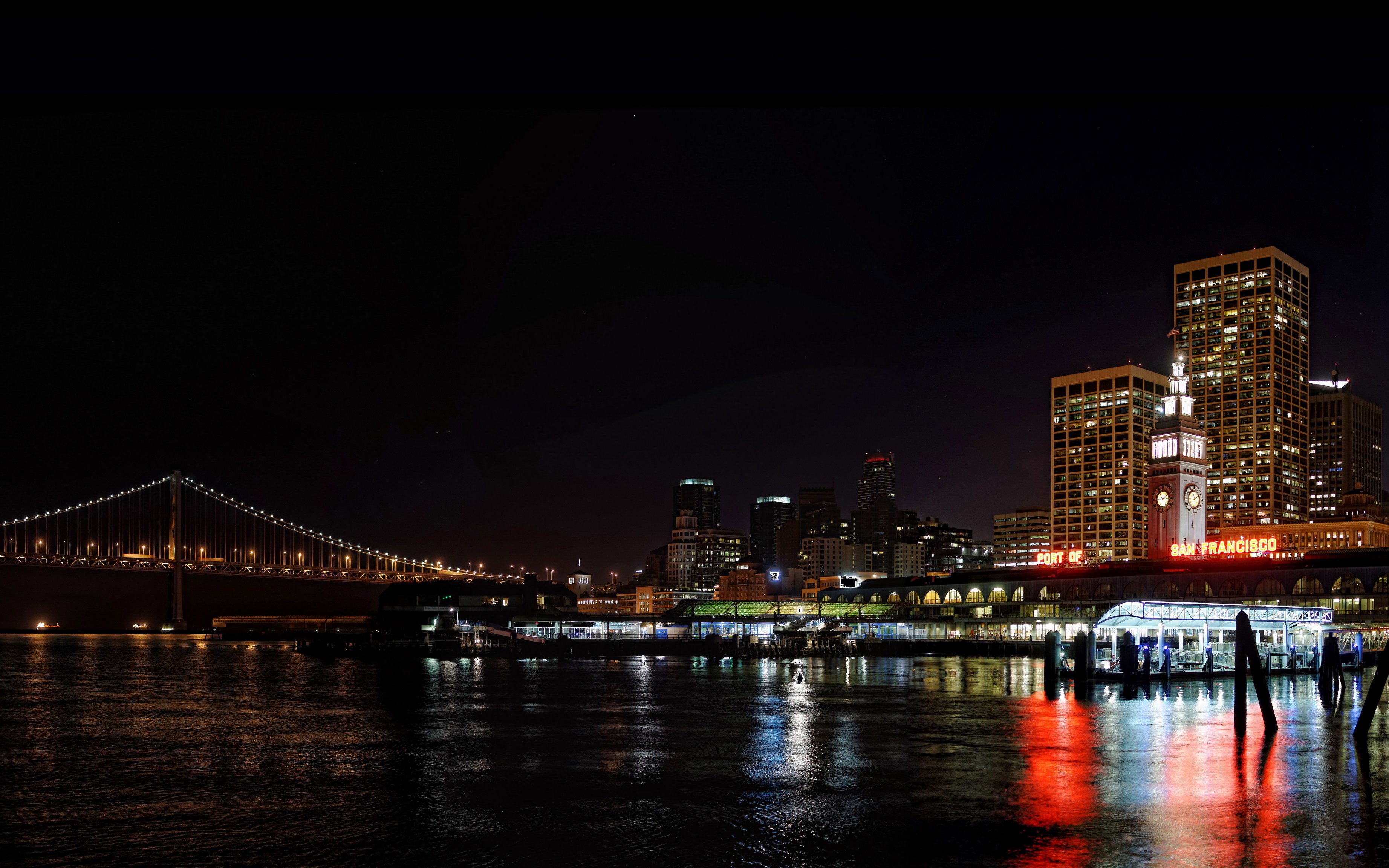 usa, Rivers, Bridge, California, San, Francisco, Night, Cities Wallpaper