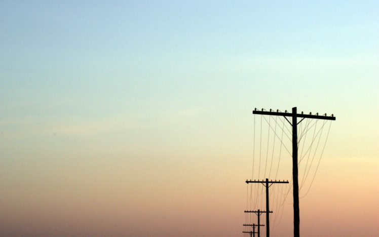 sunset, Power, Lines, Skyscapes HD Wallpaper Desktop Background