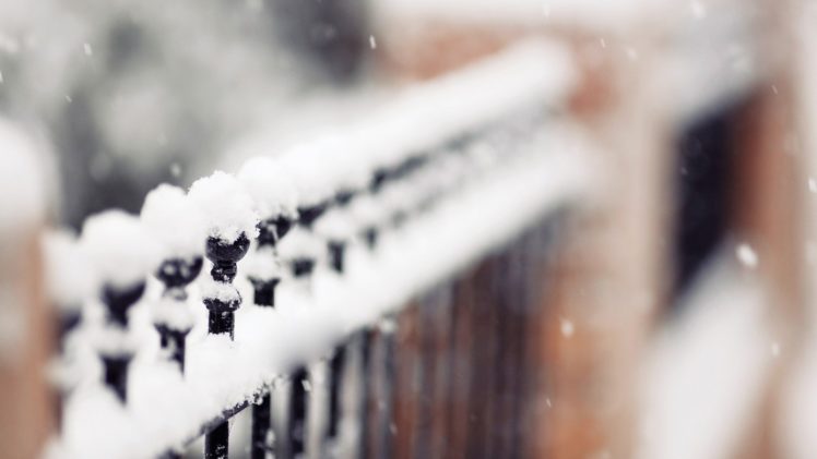 winter, Snow, Fences, Depth, Of, Field HD Wallpaper Desktop Background