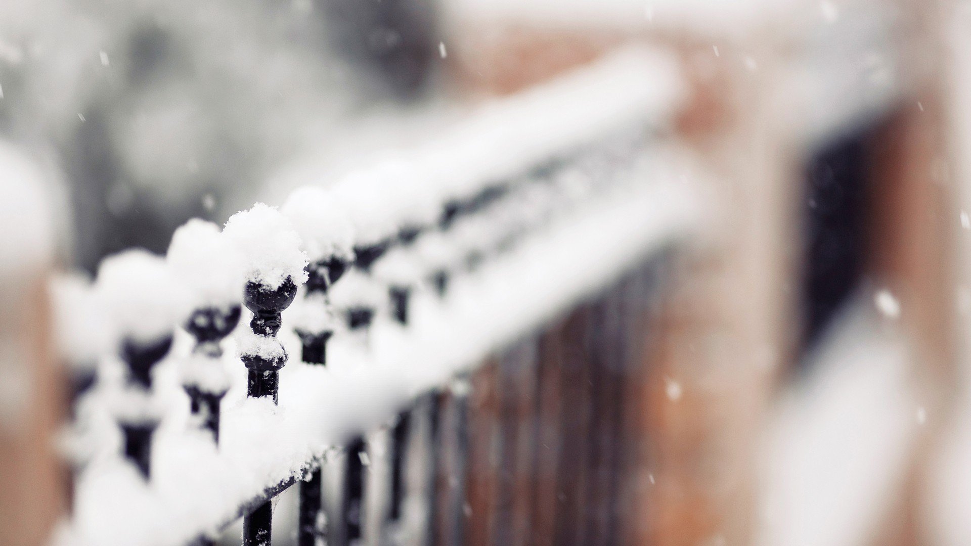 winter, Snow, Fences, Depth, Of, Field Wallpaper