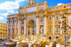 architecture, Rome, Italy, Trevi, Fountain, Historic