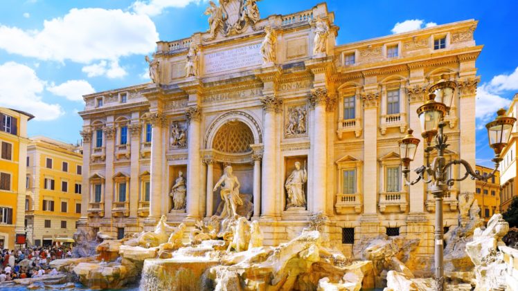 architecture, Rome, Italy, Trevi, Fountain, Historic HD Wallpaper Desktop Background